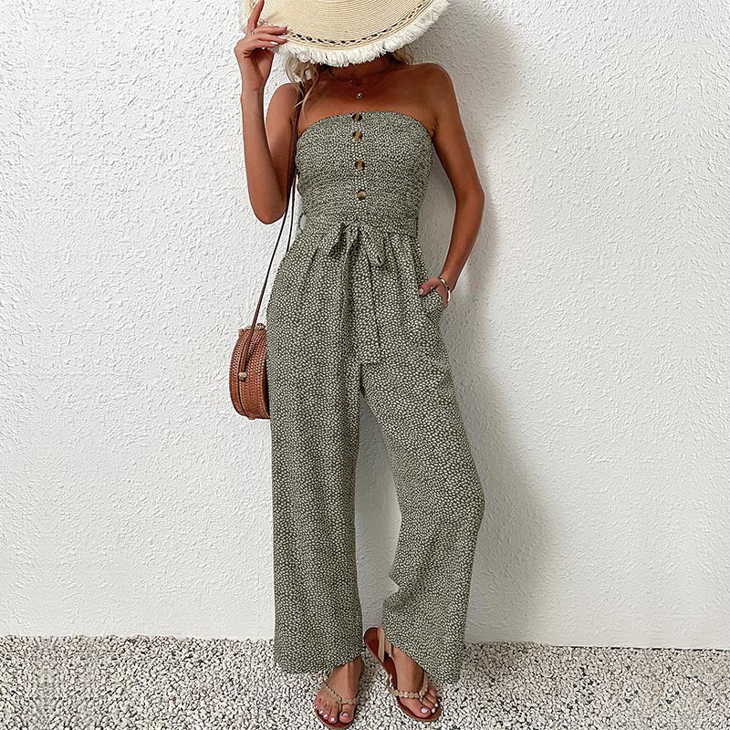 Strapless Wide Leg Jumpsuit Crepe Luxe Collection Exclusive