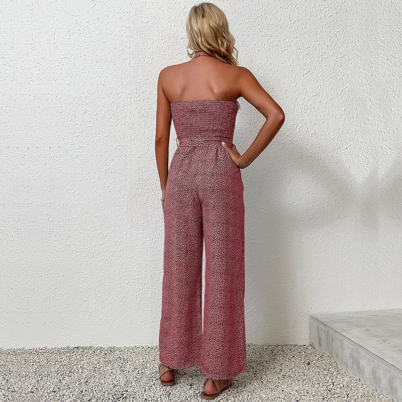 Strapless Wide Leg Jumpsuit Crepe Luxe Collection Exclusive