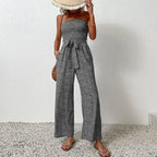 Strapless Wide Leg Jumpsuit Crepe Luxe Collection Exclusive