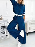 Luxe Jersey Collection Two Piece Set Hooded Top And Drawstring Trousers Limited