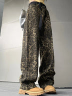 Leopard Print Wide Leg Jeans Vintage Collection Exclusive Edition
