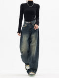 Premium Denim Baggy Wide Leg Jeans High Rise Limited Collection