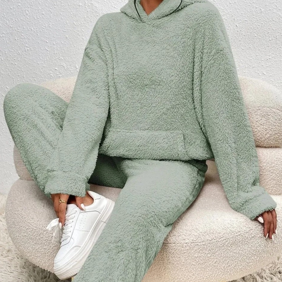 Women's Plush Fleece Loungewear Set Hoodie And Joggers Cocoon Collection Limited Run