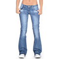 Womens Low Rise Flared Jeans Premium Denim Collection Limited Edition