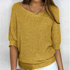 Luxe Collection Womens Top Elegant Loose Fit Patterned Knit Exclusive