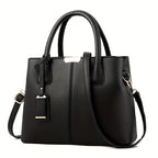 Leather Handbag Structured Tote Edition With Crossbody Strap
