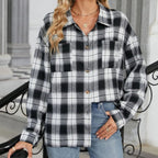 Cotton Heritage Plaid Shirt For Women Button Front Chest Pockets Limited Edition
