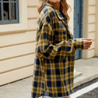 Cotton Heritage Plaid Shirt For Women Button Front Chest Pockets Limited Edition