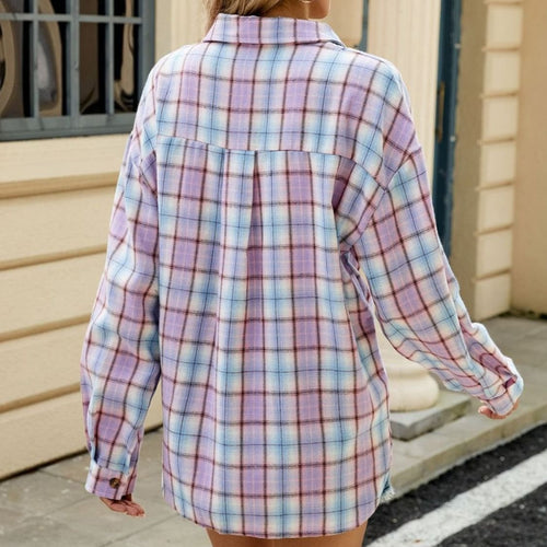 Cotton Heritage Plaid Shirt For Women Button Front Chest Pockets Limited Edition