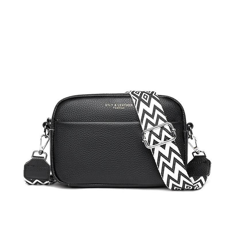 Boxy Womens Crossbody Bag Calfskin Leather Collection Limited Patterned Strap
