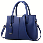 Leather Handbag Structured Tote Edition With Crossbody Strap
