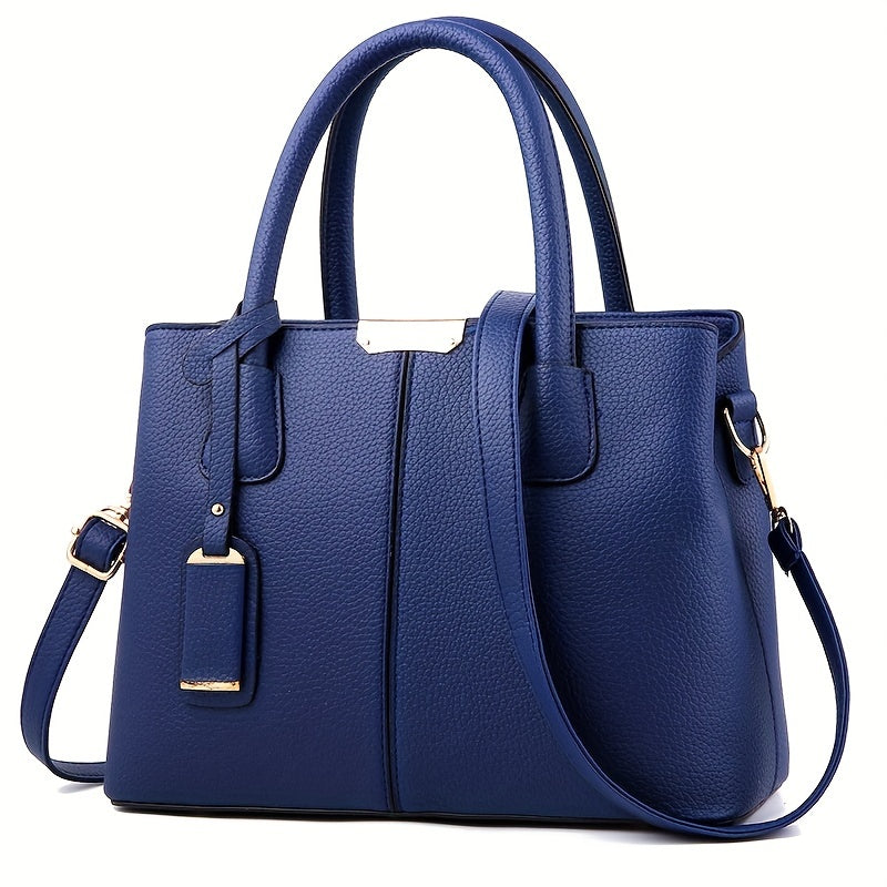Leather Handbag Structured Tote Edition With Crossbody Strap