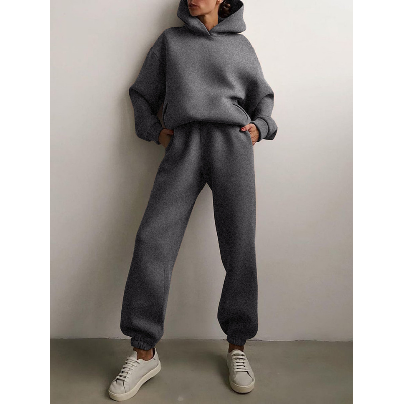 Luxe Velour Women's Loungewear Set Hoodie And Joggers Kangaroo Pocket Premium