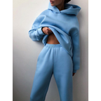 Luxe Velour Women's Loungewear Set Hoodie And Joggers Kangaroo Pocket Premium
