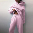 Luxe Velour Women's Loungewear Set Hoodie And Joggers Kangaroo Pocket Premium
