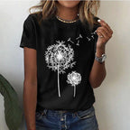 Dandelion Floral Collection Casual T Shirt For Women Exclusive Edition