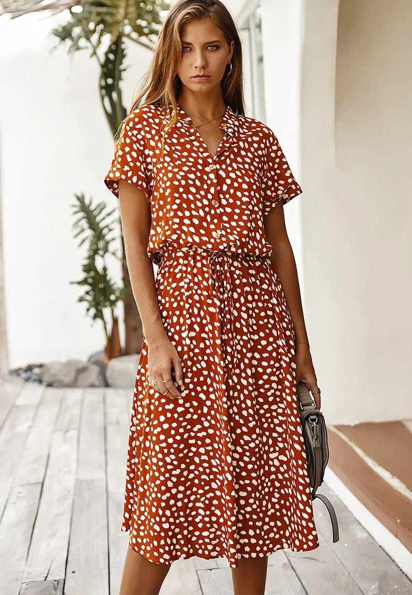 Clara Signature Midi Dress Short Sleeve Luxury Collection Exclusive