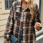 Cotton Heritage Plaid Shirt For Women Button Front Chest Pockets Limited Edition