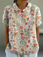 Floral Collection Blouse With Peter Pan Collar Timeless Exclusive
