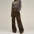 Leopard Print Denim Jeans With Belt Exclusive Collection Limited Edition