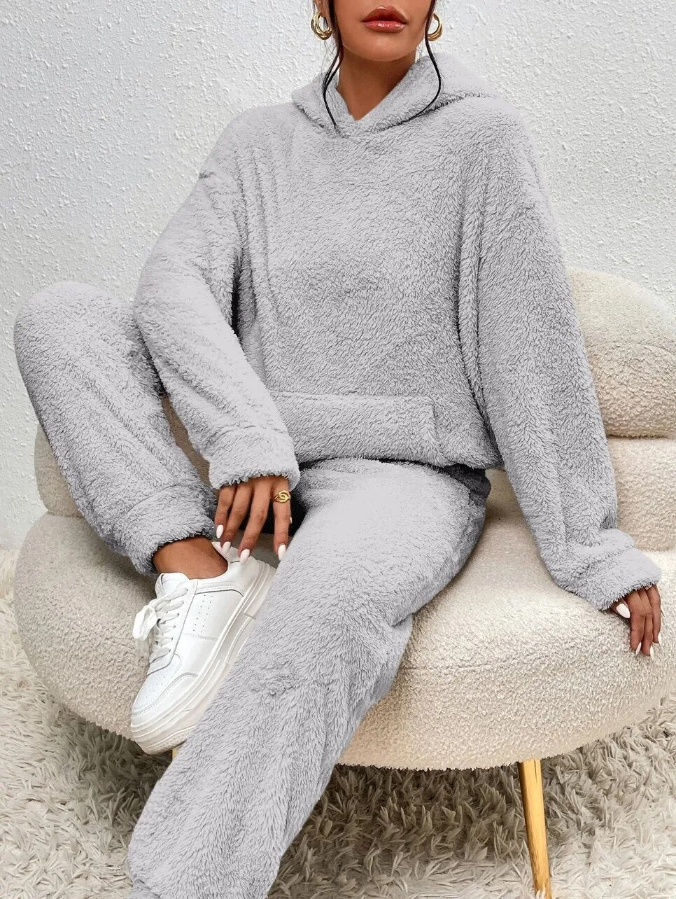 Women's Plush Fleece Loungewear Set Hoodie And Joggers Cocoon Collection Limited Run