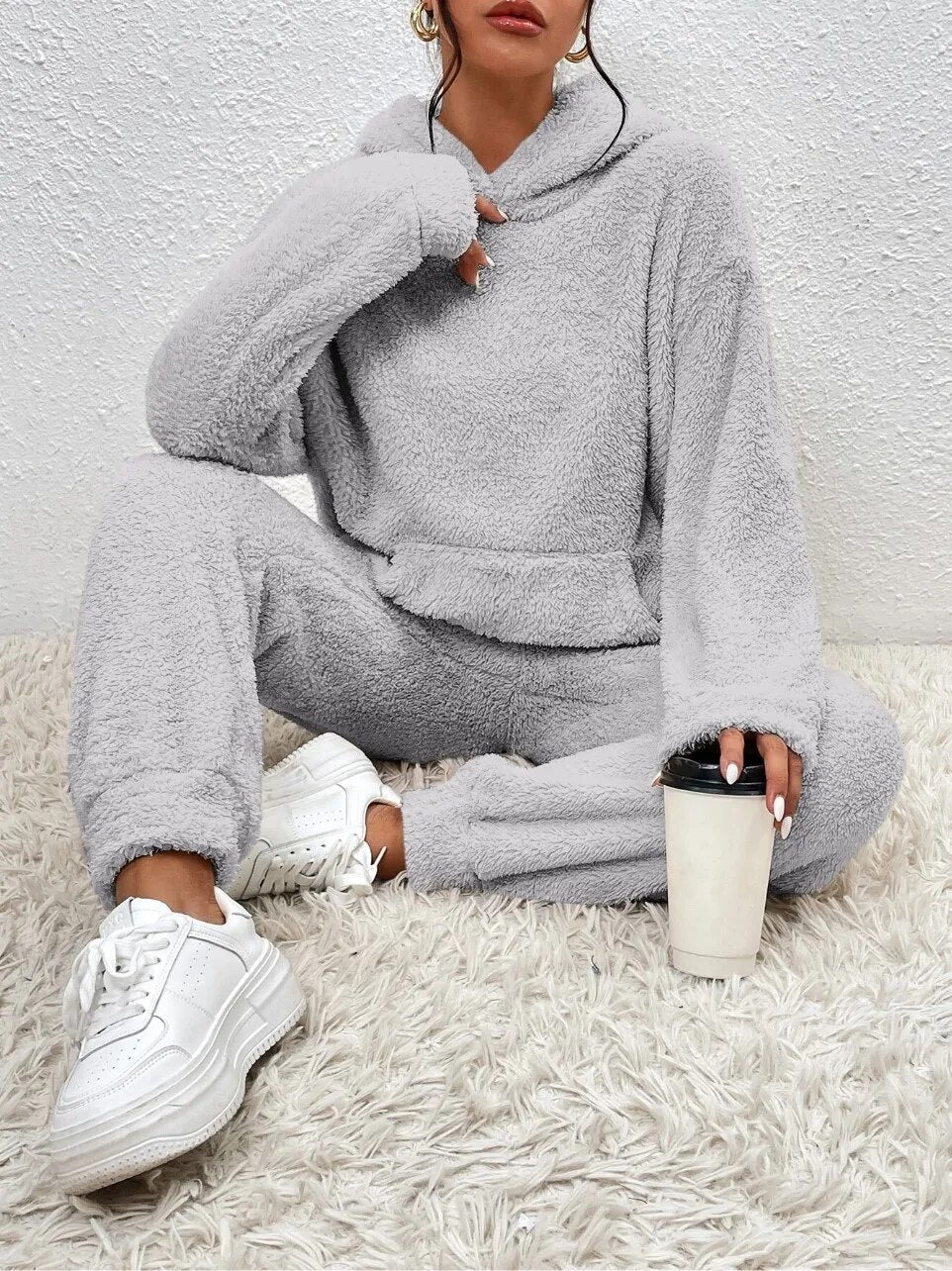 Women's Plush Fleece Loungewear Set Hoodie And Joggers Cocoon Collection Limited Run