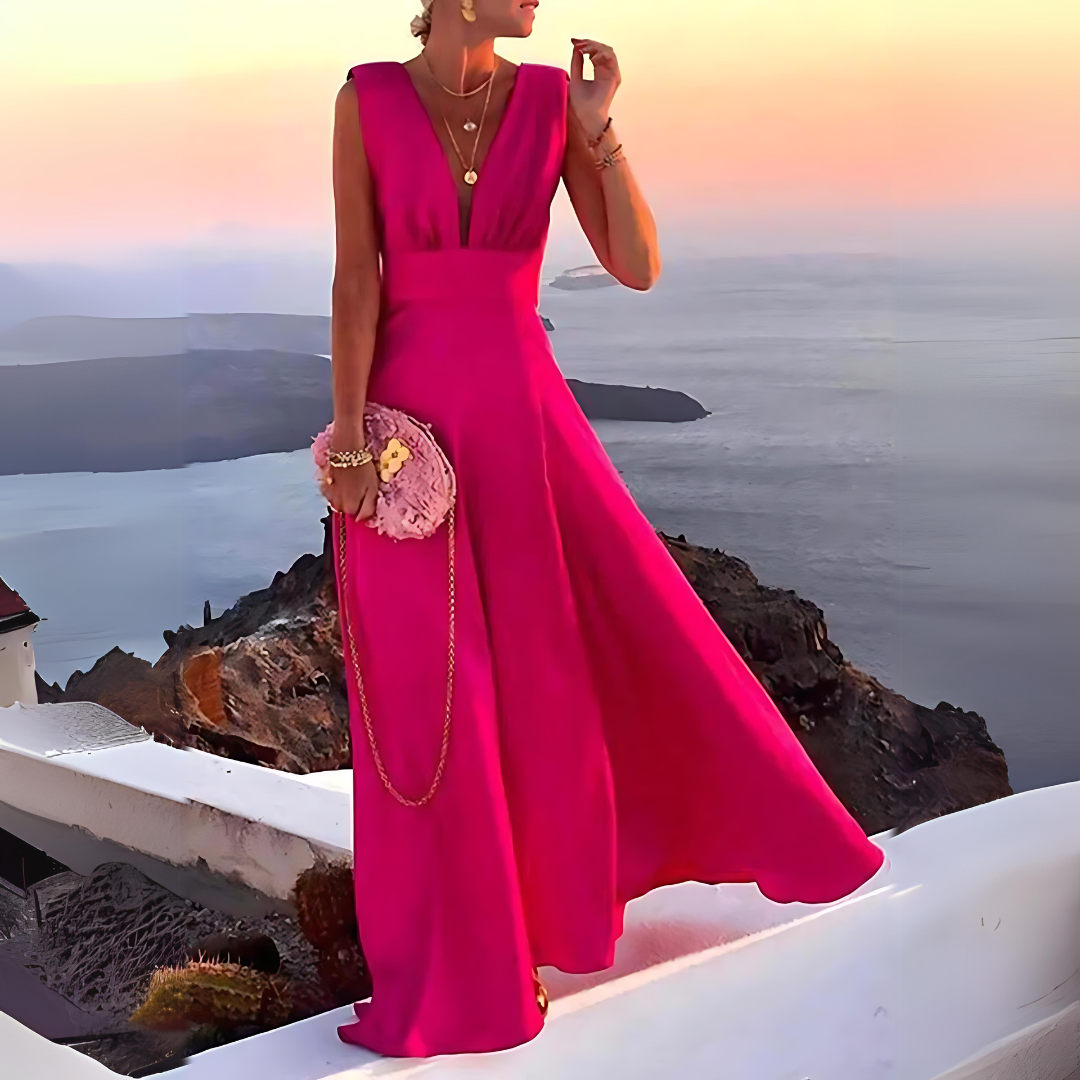 Silk Blend Sleeveless Printed Dress Luxe Collection Limited Edition
