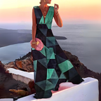 Silk Blend Sleeveless Printed Dress Luxe Collection Limited Edition