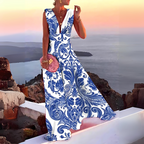 Silk Blend Sleeveless Printed Dress Luxe Collection Limited Edition