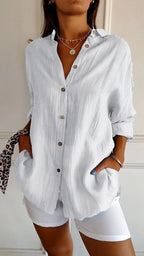 Maya Pleated Blouse Luxe Collection Timeless Elegance Exclusive
