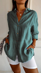 Maya Pleated Blouse Luxe Collection Timeless Elegance Exclusive
