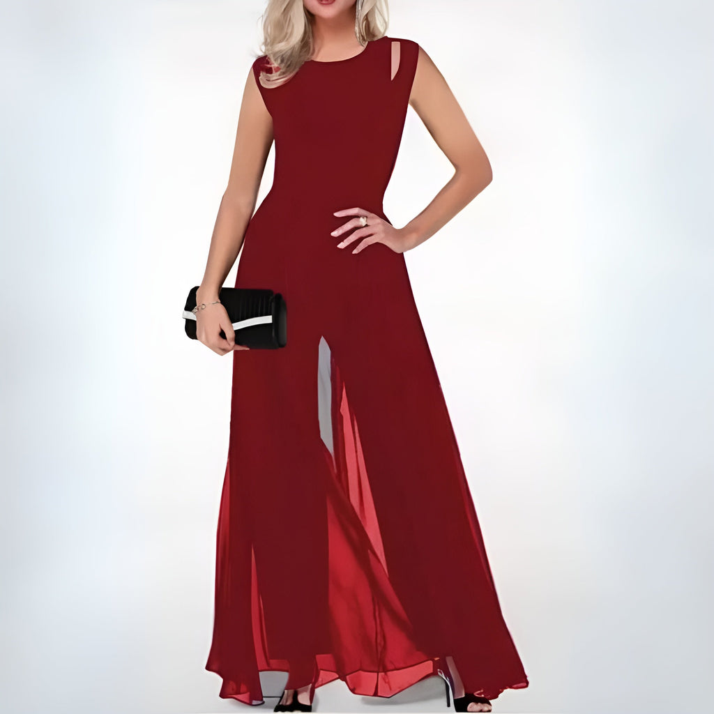 Womens Sleeveless Wide Leg Jumpsuit Crepe Summer Collection Exclusive
