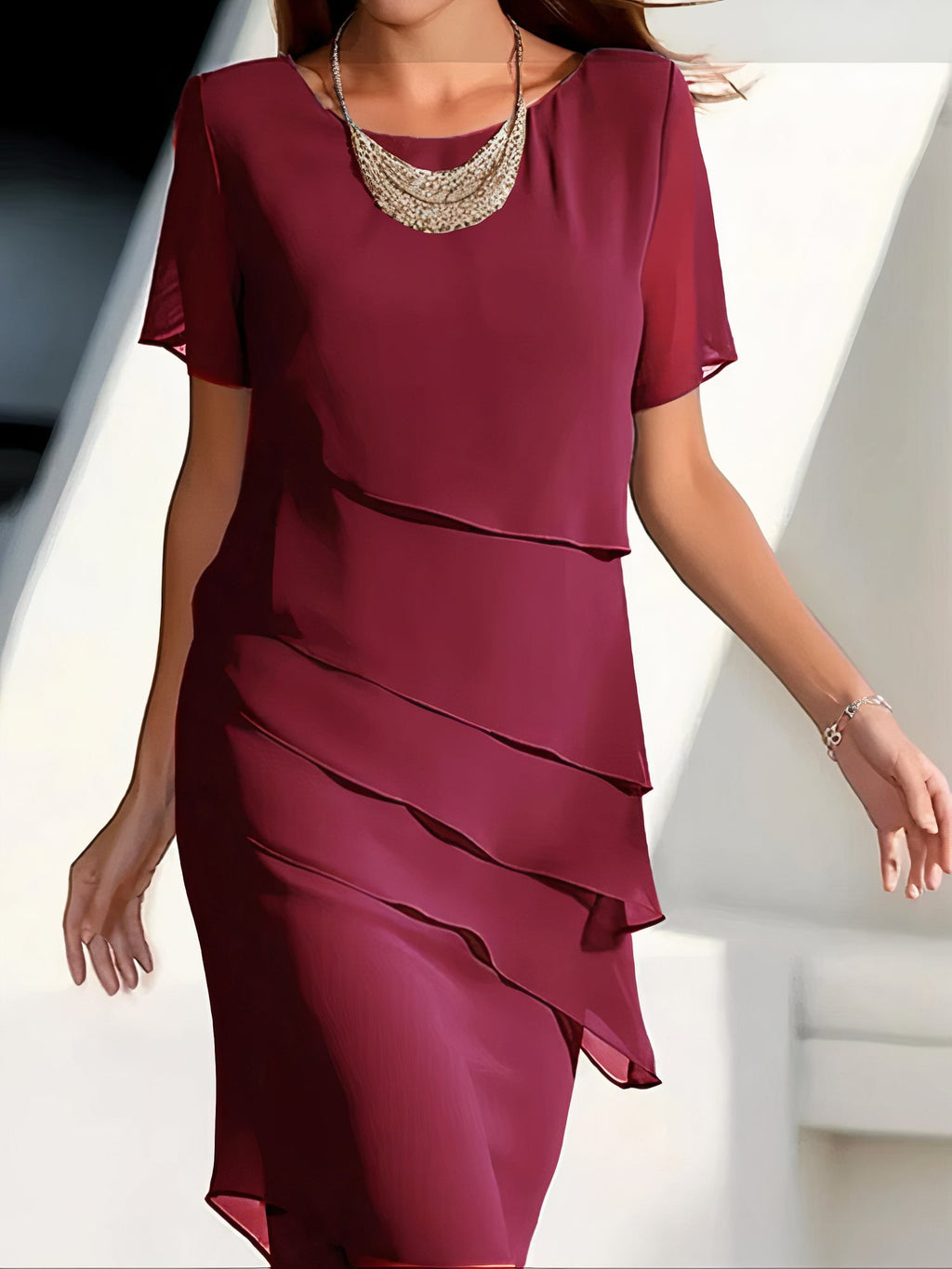 Tiered Chiffon Dress From The Luxe Collection Exclusive Timeless Elegance