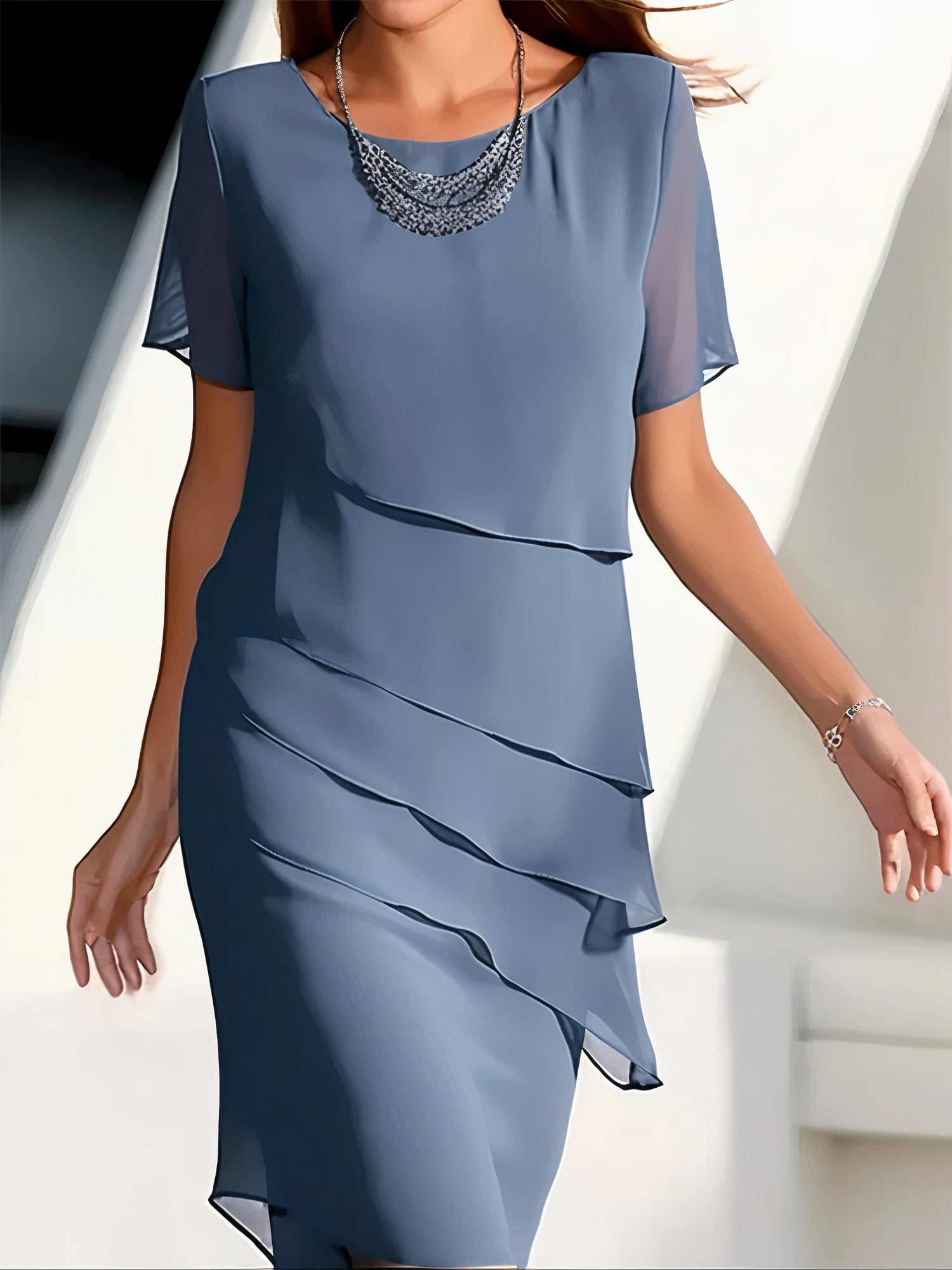 Tiered Chiffon Dress From The Luxe Collection Exclusive Timeless Elegance