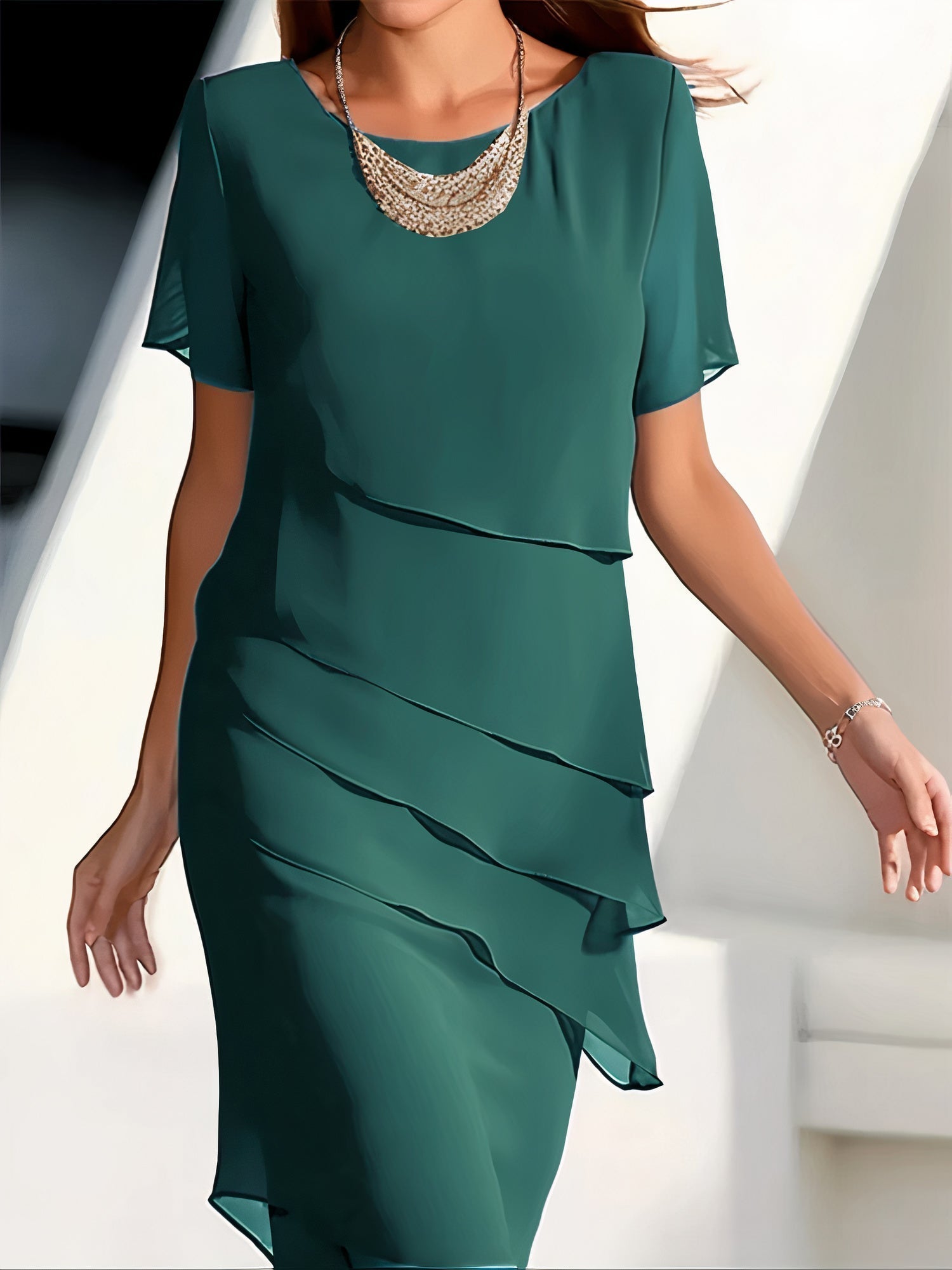 Tiered Chiffon Dress From The Luxe Collection Exclusive Timeless Elegance