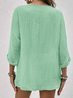 Mila V Neck Fall Shirt For Women Luxe Cotton Collection Signature