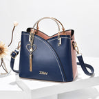 Women's Handbag Colour-Block Collection With Polished Metal Handles Limited Edition