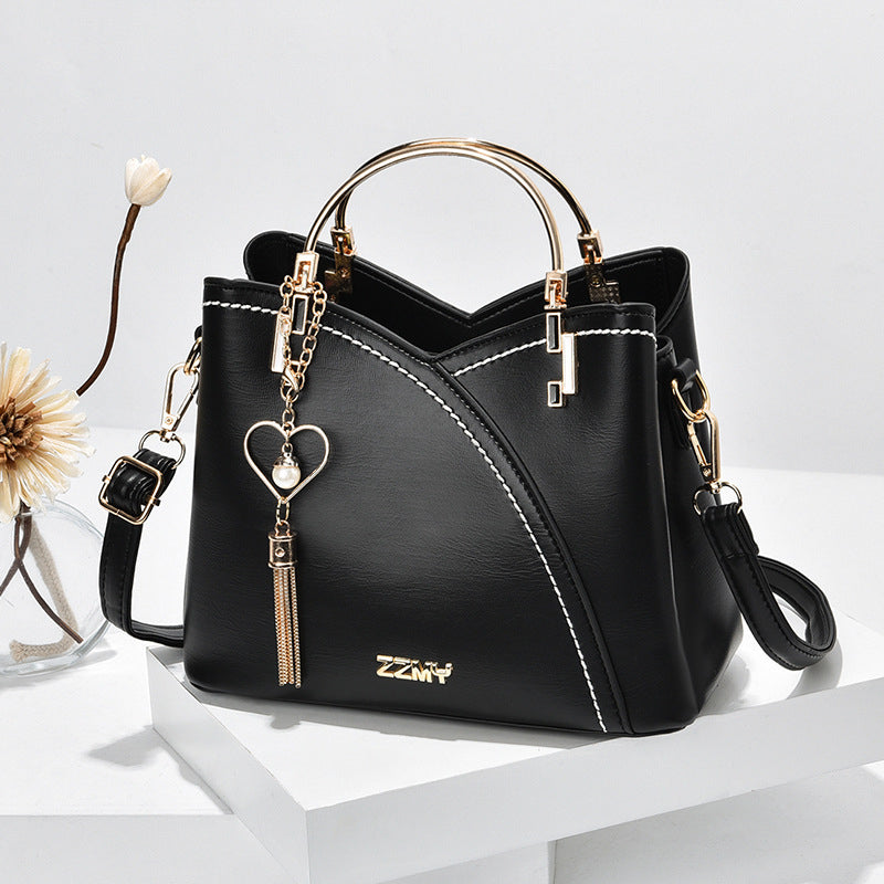 Women's Handbag Colour-Block Collection With Polished Metal Handles Limited Edition