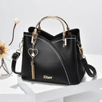 Women's Handbag Colour-Block Collection With Polished Metal Handles Limited Edition