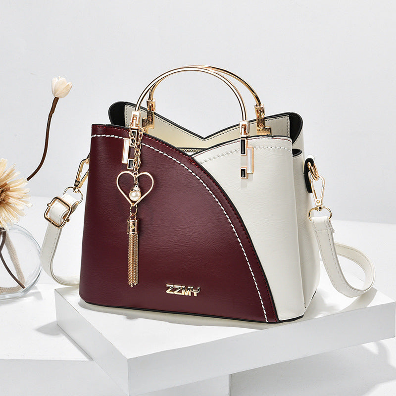 Women's Handbag Colour-Block Collection With Polished Metal Handles Limited Edition